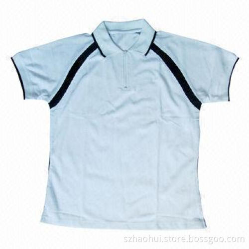 Men's Polo Shirt with Contrast Panel, TC
